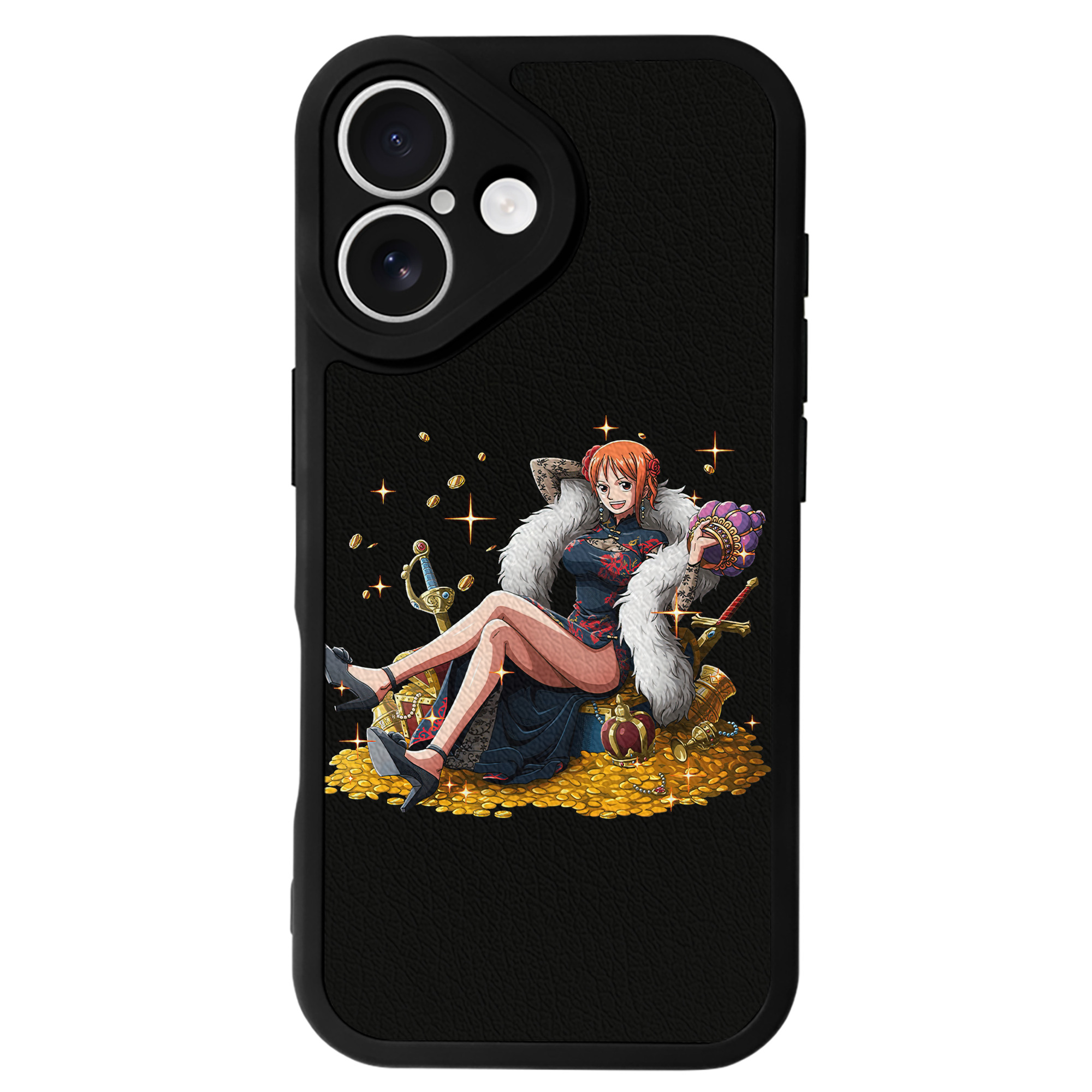 （画像用） ワンピース ナミ ONE PIECE Nami 【iPhone 16シリーズ対応】シリコンスマホケース（レザー調） 材質：シリコン